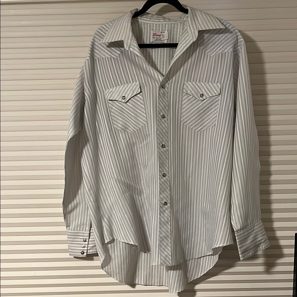 Men's White Striped Shirt